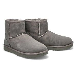 UGG Classic Mini II Boots – Grey – Size US 6 – Sheepskin